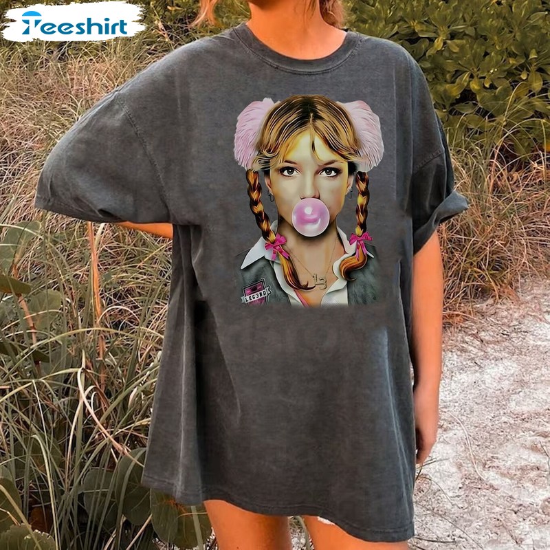 Retro Britney Spears Bubblegum Shirt, Britney Spears Unisex Hoodie Short Sleeve