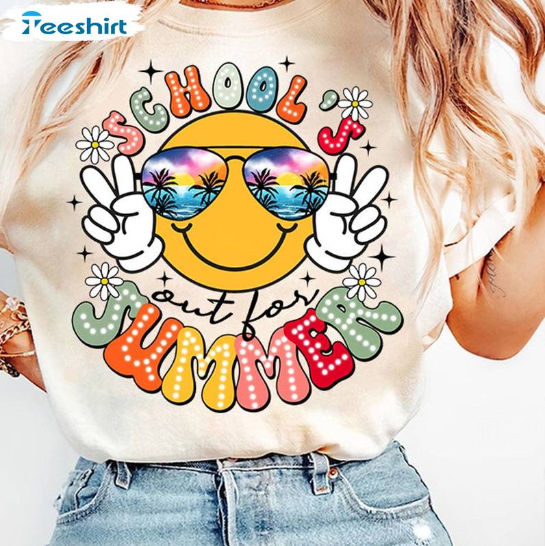 School S Out For Summer Trendy Shirt, Peace Out School Last Day Of School Tee Tops T-shirt