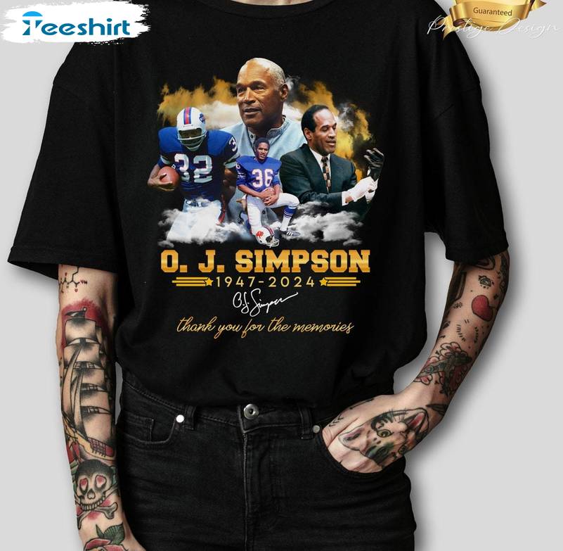 Rip Oj Simpson Meme Shirt, Simpson 1947 2024 Long Sleeve Hoodie