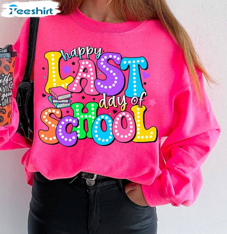 Happy Last Day Of School Shirt, Rock The Test Trendy Long Sleeve Hoodie