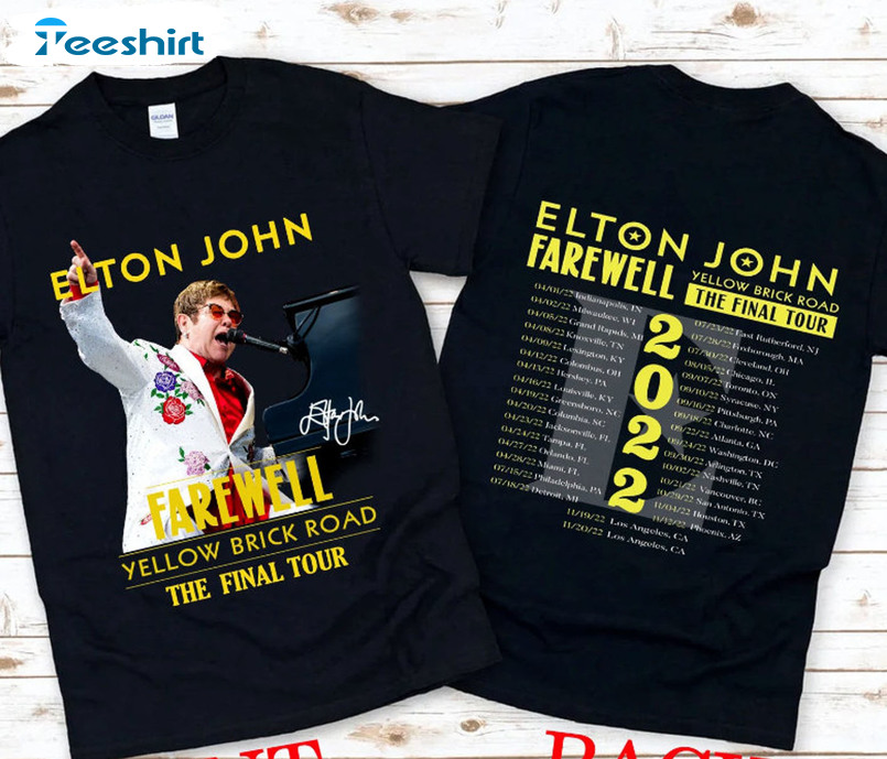 Elton John Farewell Tour Shirt - Brick Road The Final Tour 2022 Long Sleeve Tank Top