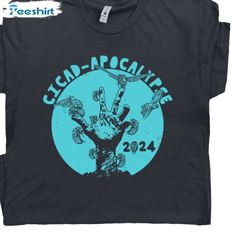 Cicada Apocalypse Shirt , 2024 Funny Cicada Evil Dead Crewneck Sweatshirt Sweater