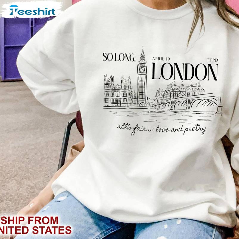 So Long London Shirt, Taylor Music Short Sleeve Hoodie