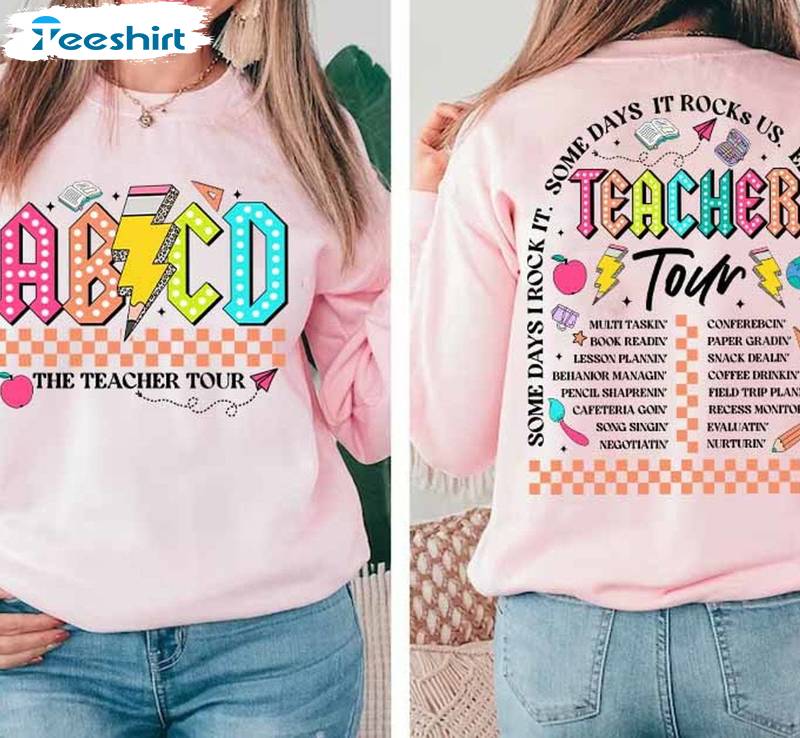 Retro Teacher Tour Shirt, Funny Teacher Unisex Hoodie Short Sleeve