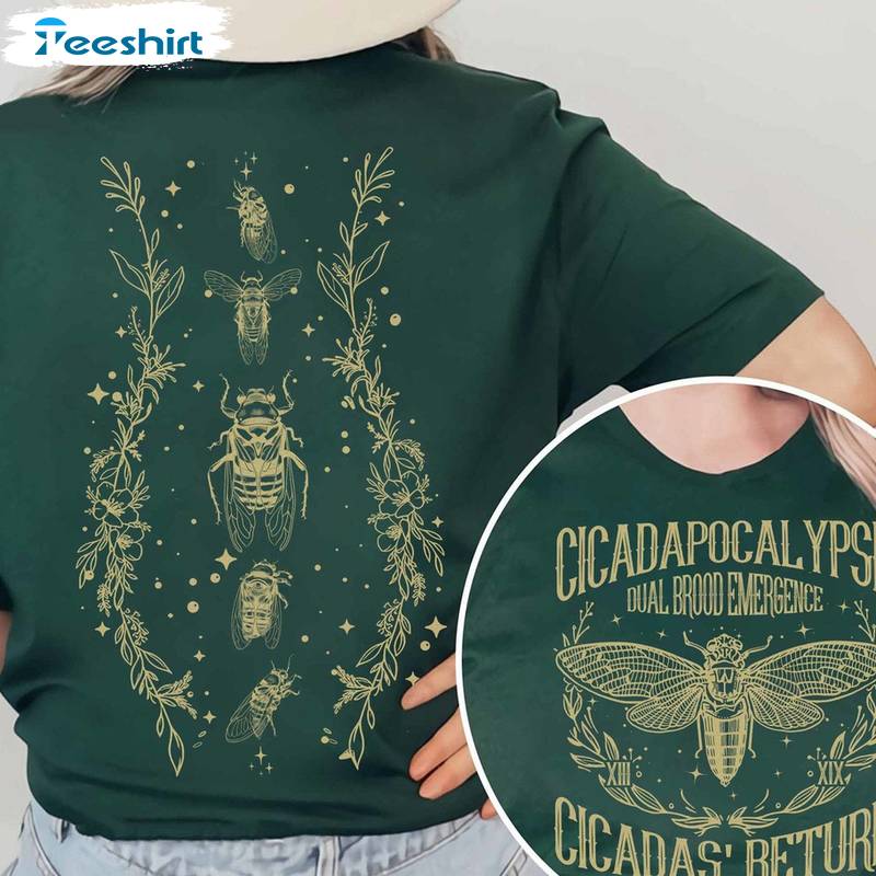 Cicadapocalypse Dual Brood Emergence Summer Shirt, Return Of The Cicadas Unisex Hoodie Short Sleeve