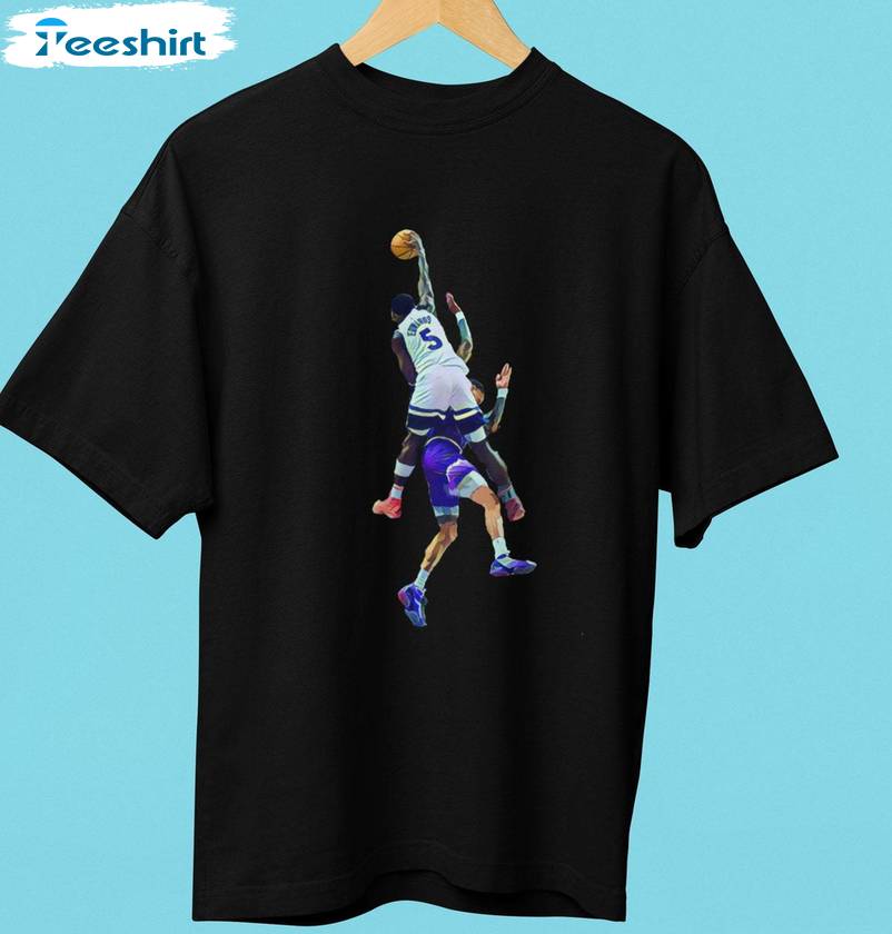 Anthony Edwards Shirt, Dunk Of The Year Basketball Long Sleeve Tee Tops