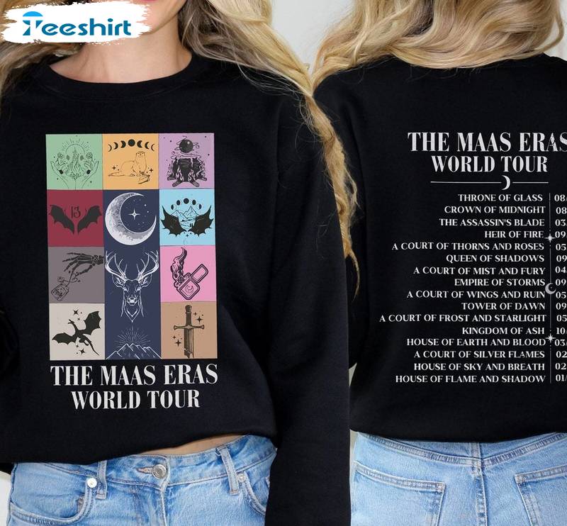 Sarah J Maas Eras World Tour Shirt, Crescent City Unisex Hoodie Short Sleeve