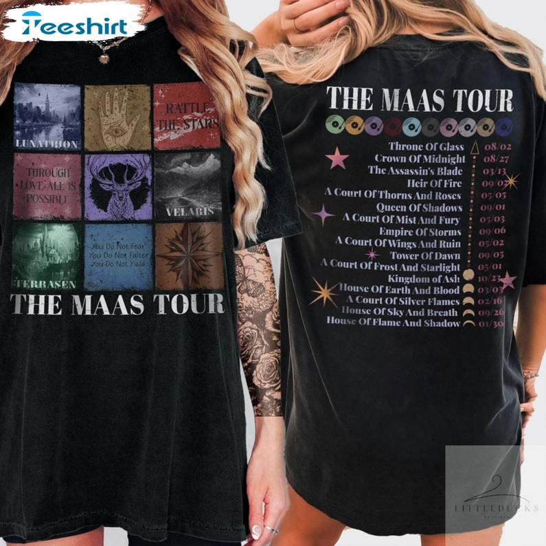 Sarah J Maas Eras Tour Shirt, Comfort Crescent City Throne Of Glass Tee Tops Sweater