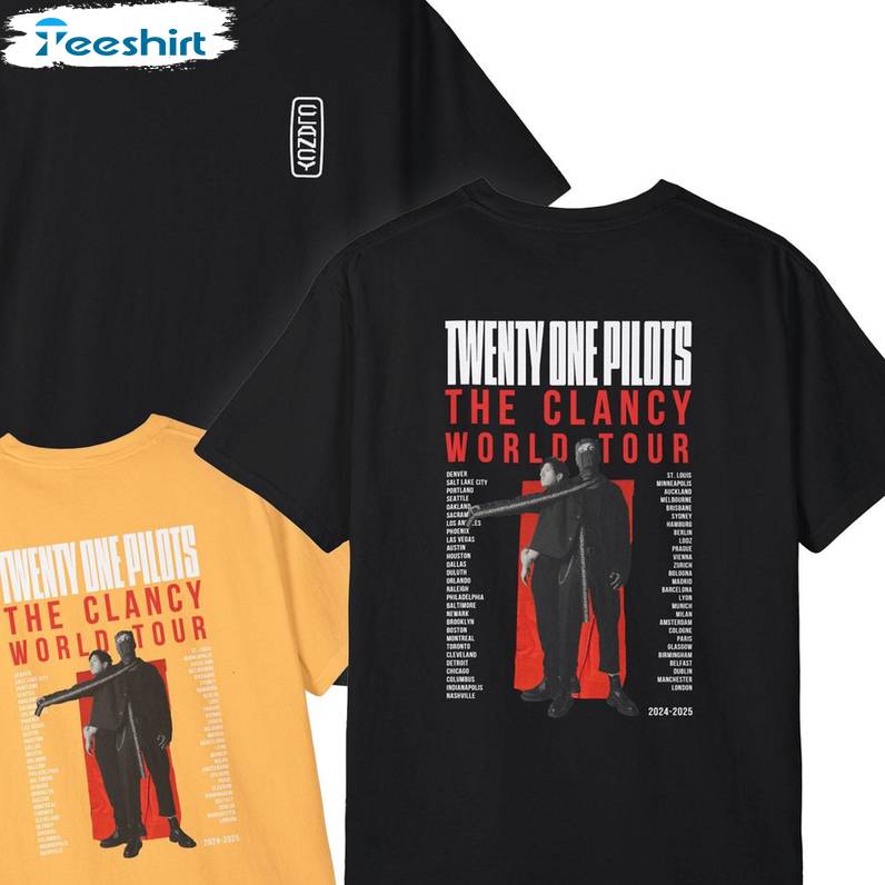 Twenty One Pilots Shirt, Clancy World Tour Crewneck Sweatshirt T-shirt