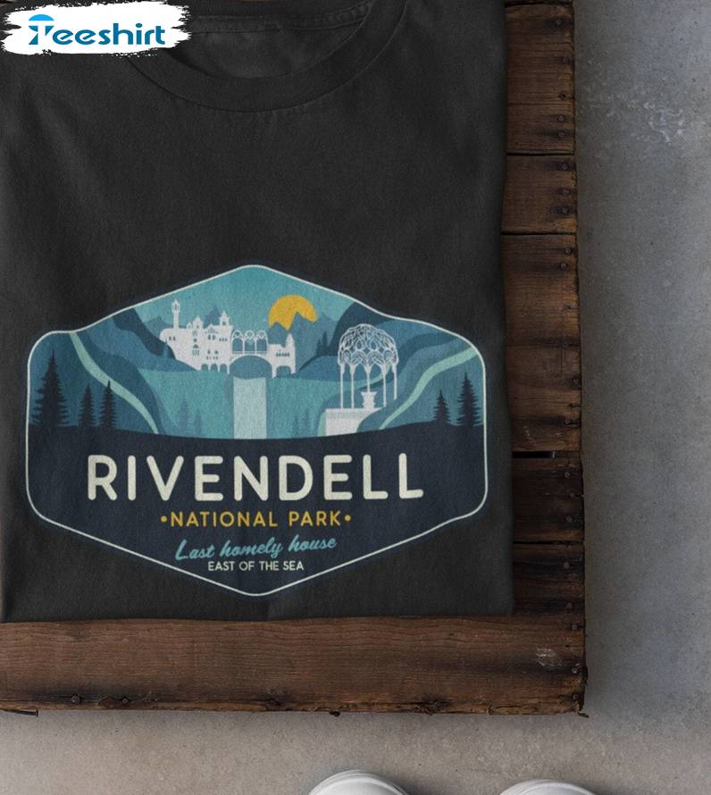 Lord Of The Rings Shirt, Rivendell National Park Unisex Hoodie Long Sleeve