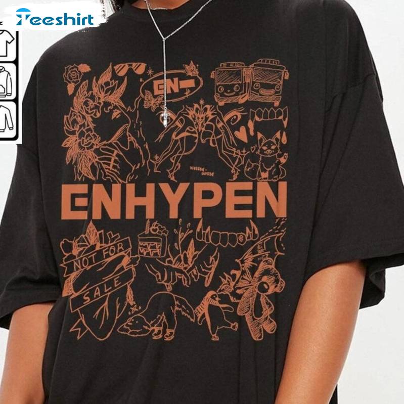 Enhypen Kpop Shirt, Enhypen Album Lyrics Crewneck Sweatshirt T-shirt