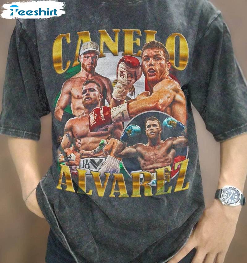 Vintage Wash Canelo Alvarez Shirt, Rap Retro Crewneck Sweatshirt T-shirt