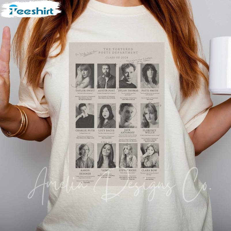 Swiftie Tortured Poets Shirt, Class Of 2024 Yearbook Taylor Comfort Unisex Hoodie Long Sleeve
