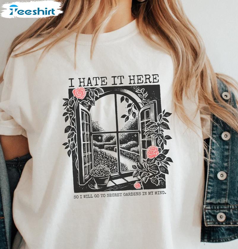 I Hate It Here Tortured Poets Department Shirt, Retro Swift Crewneck Sweatshirt T-shirt