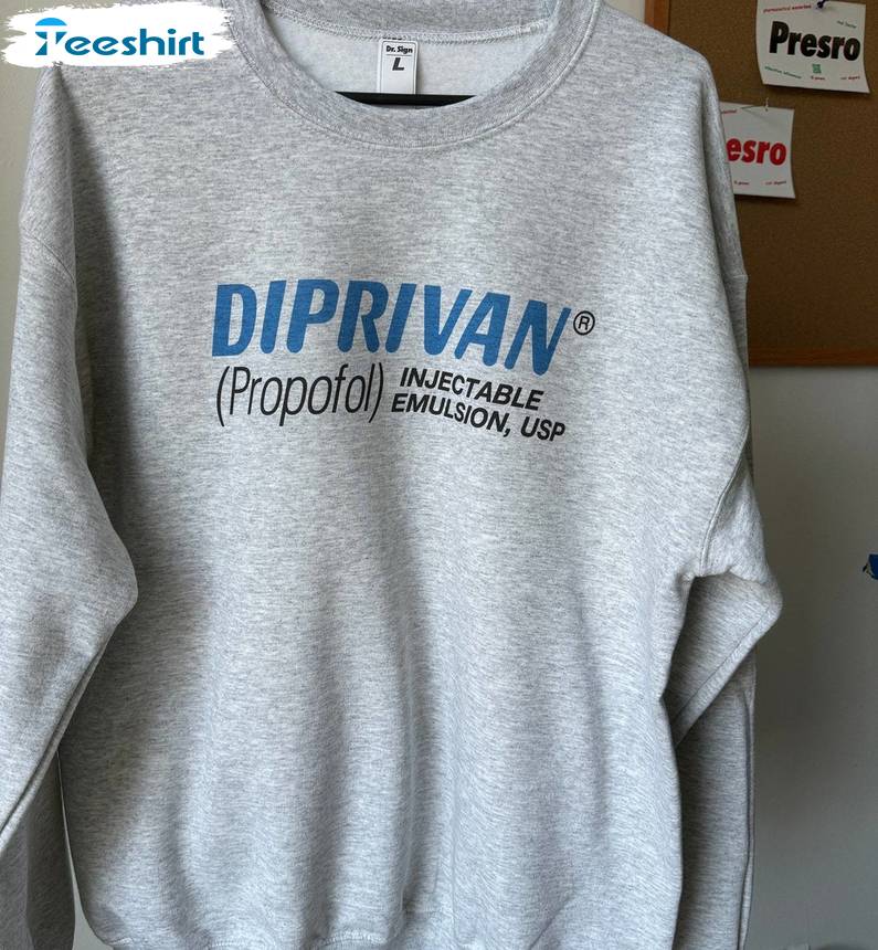 Diprvn Logo Shirt, Trendy Crewneck Sweatshirt T-shirt