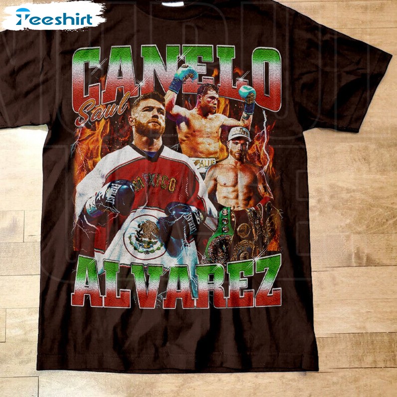 Vintage Style Canelo Alvarez T Shirt, Groovy Jaime Munguia Shirt Unisex Hoodie