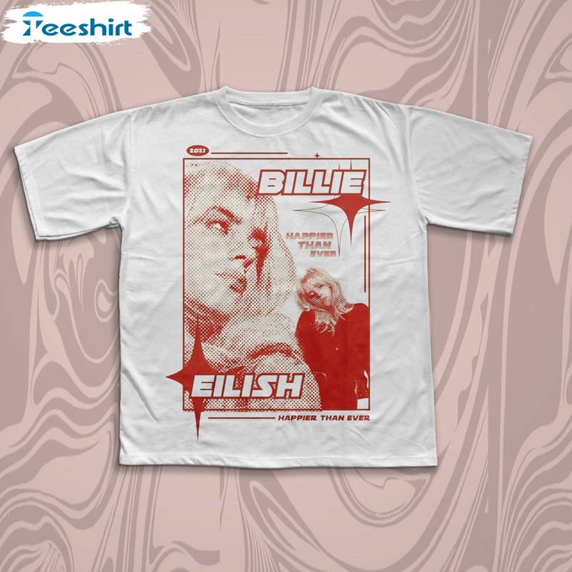 New Rare Billie Eilish Shirt, Must Have Bad Guy Short Sleeve Crewneck