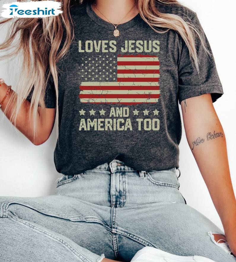 Spiritual Women Unisex Hoodie, Must Have Loves Jesus And America Too Shirt Tee Tops