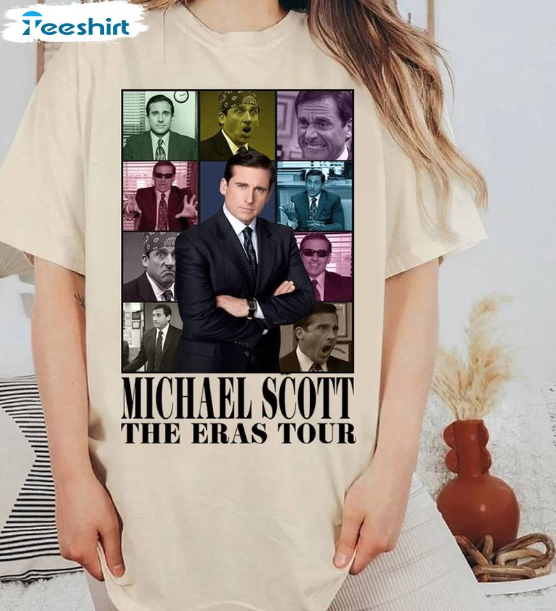 Vintage Michael Scott The Eras Tour T Shirt , Threat Level Midnight Shirt Tee Tops