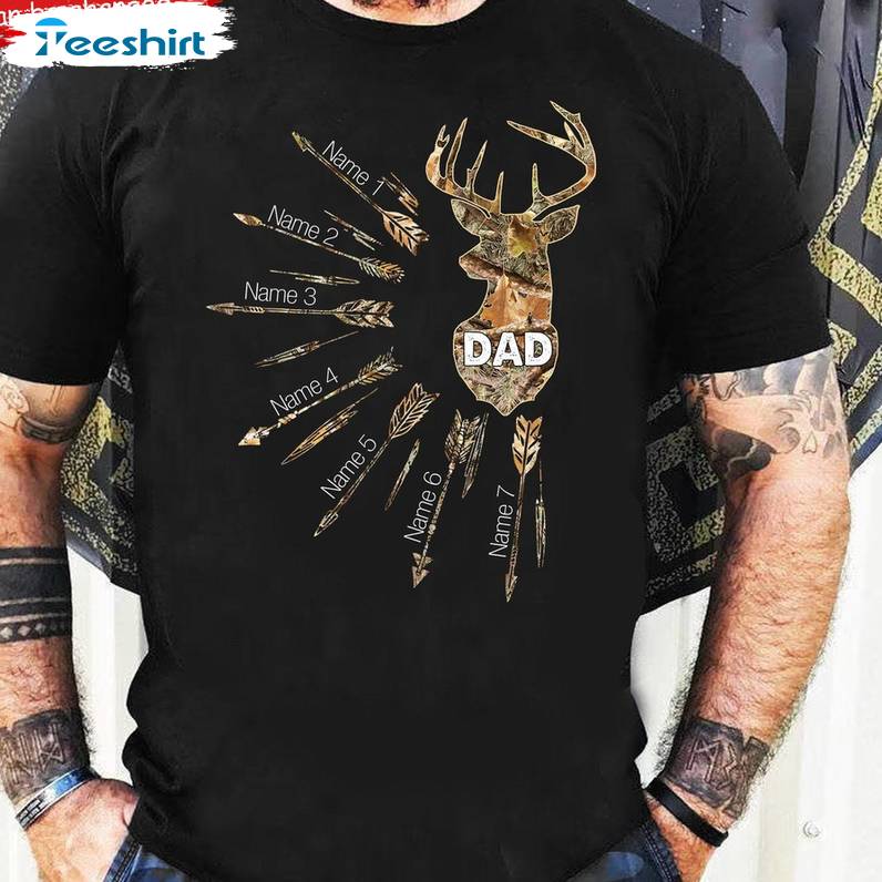 Awesome Hunter Dad Shirt, Cool Design Father Day Crewneck Tee Tops