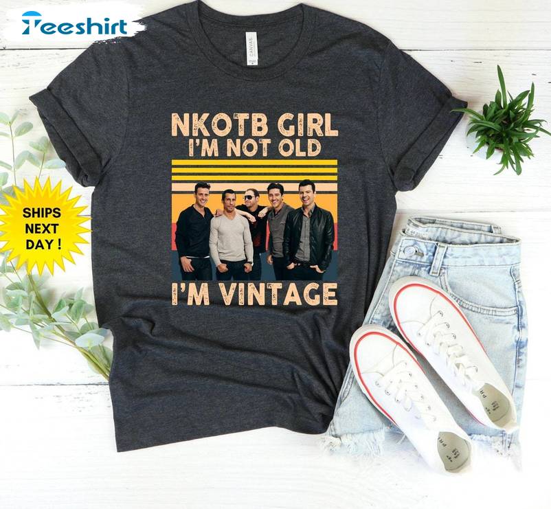 Nkotb Vintage Girl Inspirational Unisex Hoodie, New Kids On The Block Shirt Tank Top