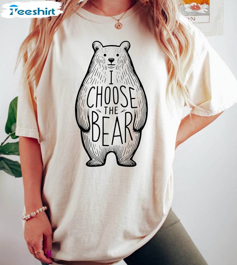 Comfort I Choose Bear Shirt, Bear Vs Man Fuck The Patriarchy Womens Rights Sweater Tank Top