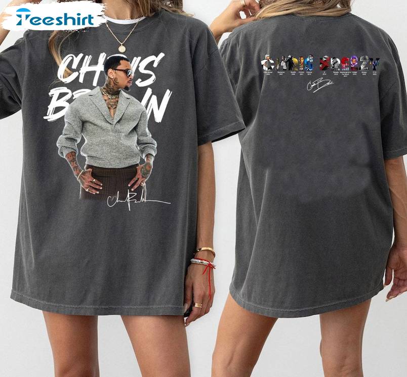 Cool Design Chris Brown Breezy Shirt, Unique Chris Brown Concert Crewneck Long Sleeve