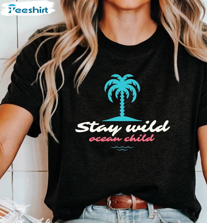 Retro Stay Wild Ocean Child Shirt, Salty Vibes Vintage Tee Tops Hoodie