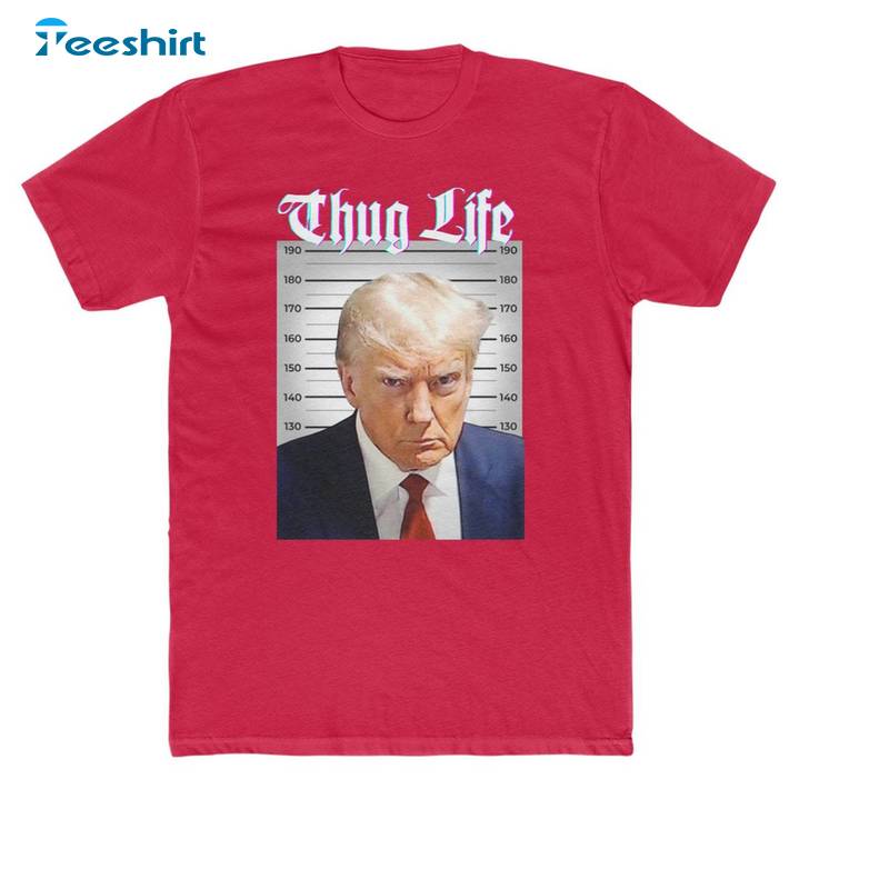 Cool Design Thug Life Trump Shirt, Funny Meme Long Sleeve Tank Top