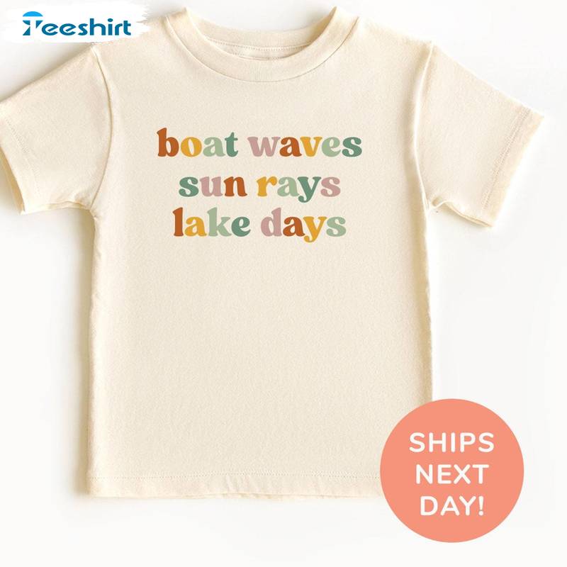 And Onesie Reg Summer Vacation T Shirt, Boat Waves Sun Rays Lake Days Shirt Sweater