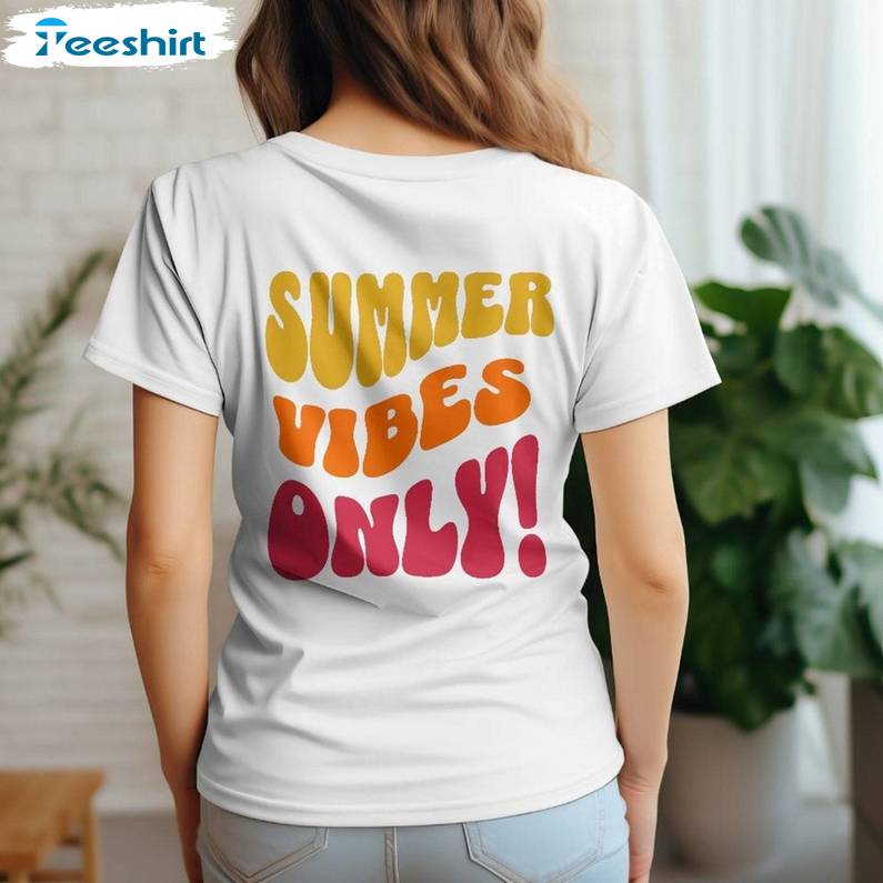 Unique Boat Waves Summer Unisex Hoodie, Modern Summer Vibes Shirt Long Sleeve