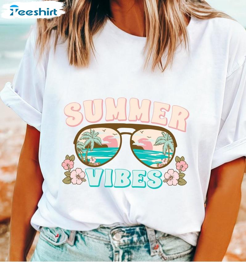 New Rare Summer Vibes Shirt, Summer Mom Inspirational Sweatshirt Short Sleeve