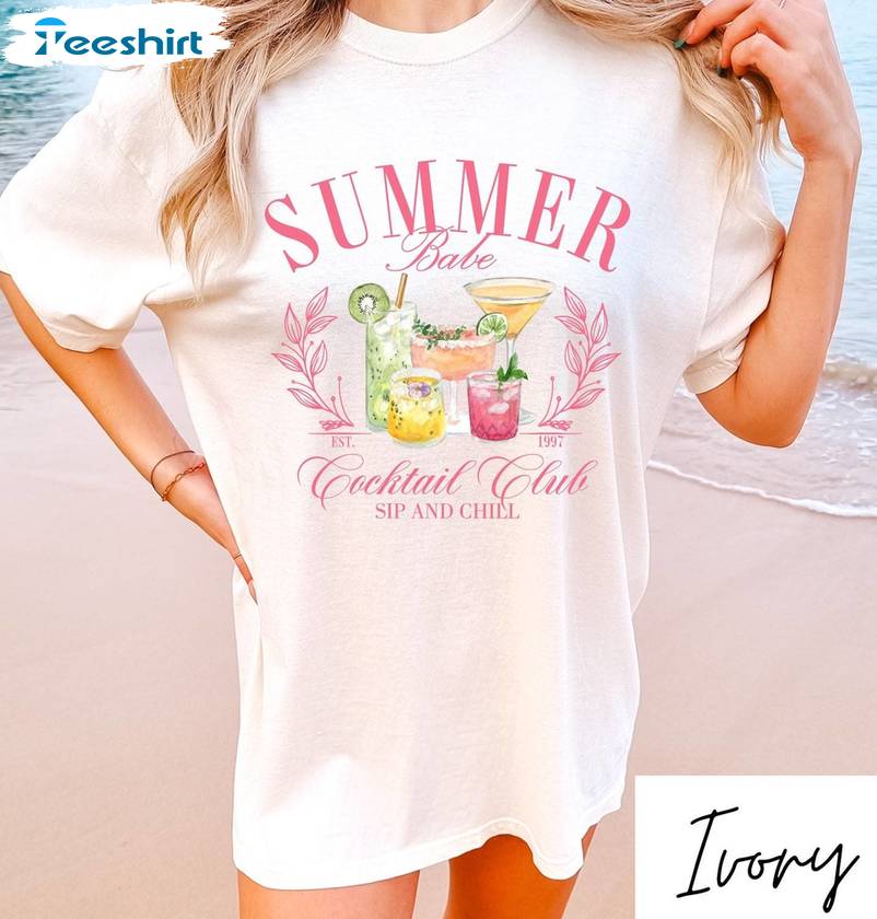 Summer Babe Cocktail Club Limited Shirt, Summer Social Club Unisex T Shirt Tee Tops