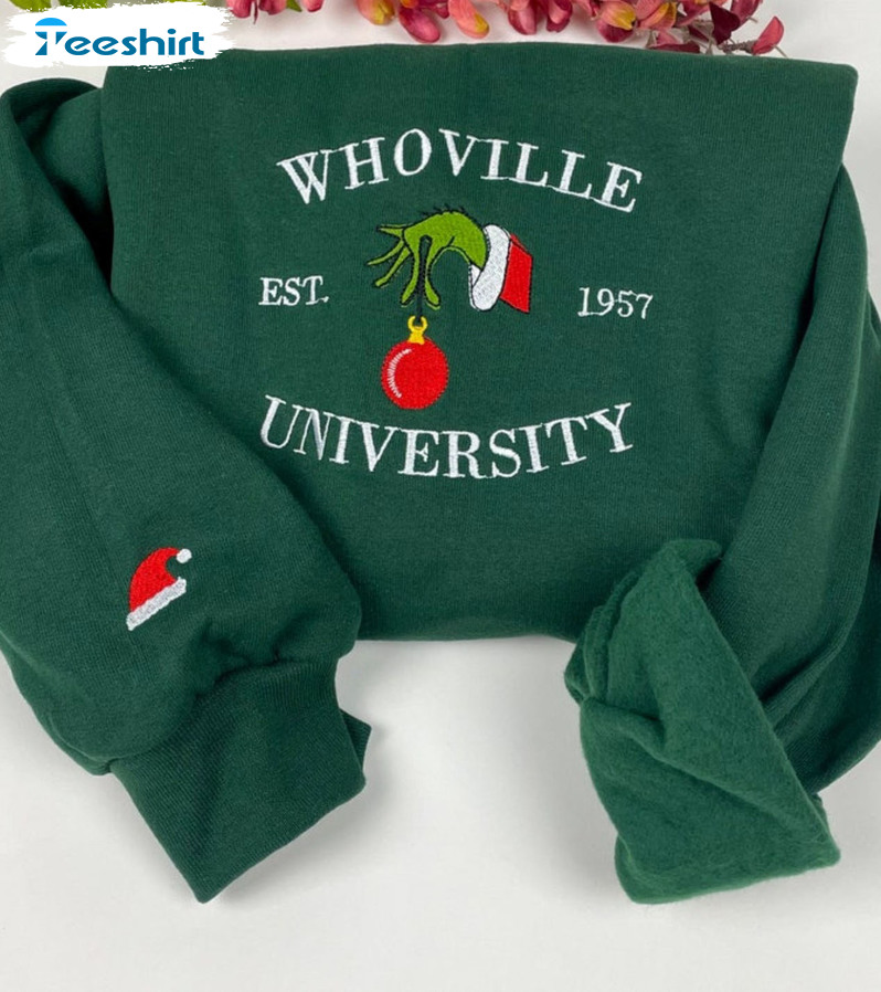 Whoville University Sweatshirt Hoodie Long Sleeve T-Shirt
