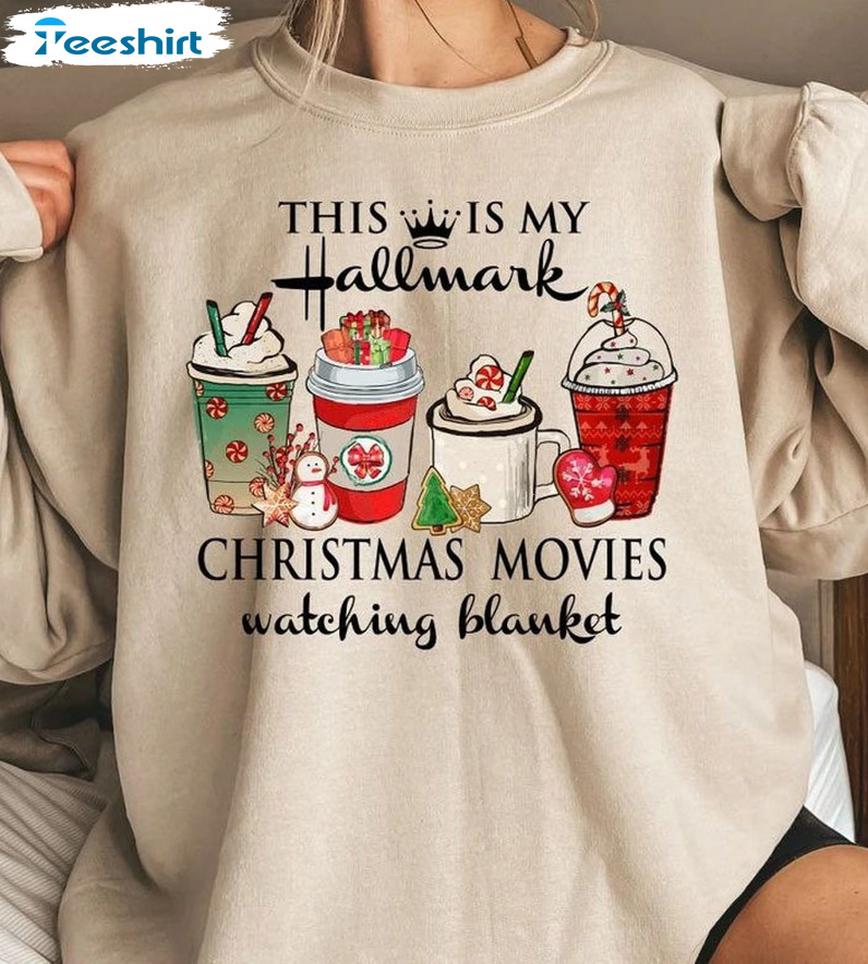 Funny Channel Hall-ma-rk hoodie-This is my Hall-ma-rk Christmas movie Hallmarkaholic Very merry christmas Party with Family watching Hall-ma-rk Shirt/Hoodies/Long 
