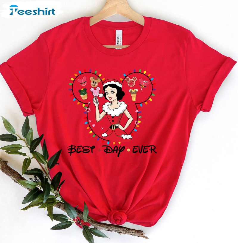 Best Day Ever Disney Shirts, Christmas Disney Princess Sweatshirt Hoodie Long Sleeve