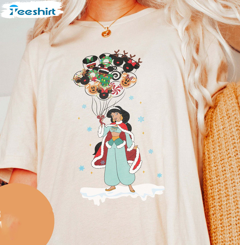 Disney Princess Christmas Shirt, Disneyland Christmas Sweatshirt Hoodie Long Sleeve