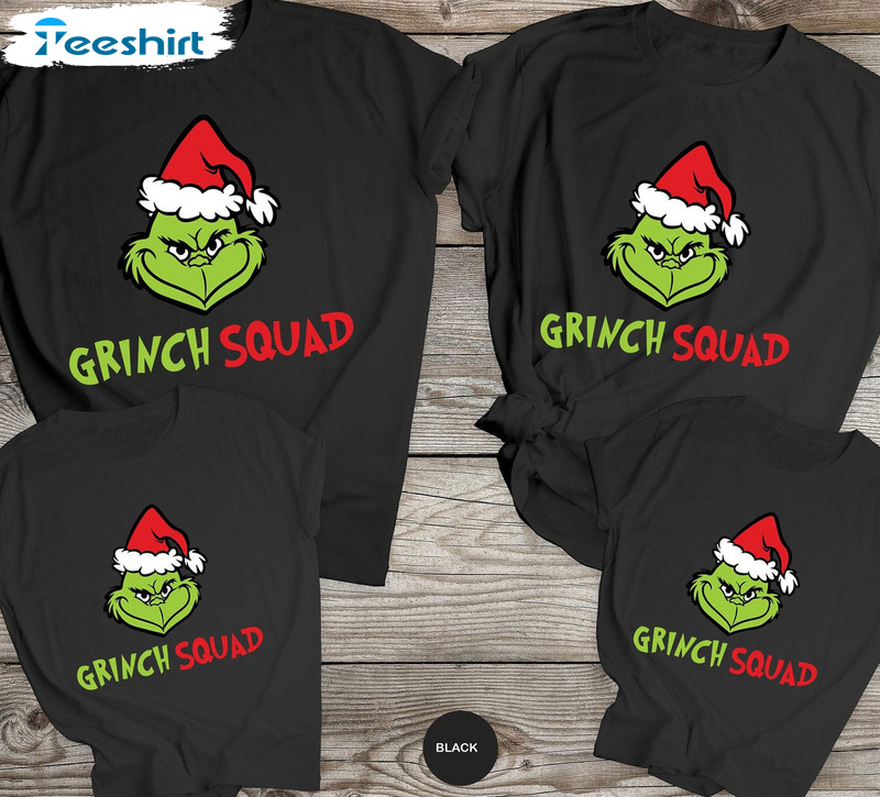 Grinch Squad Shirt, Christmas Sweatshirt Hoodie Long Sleeve