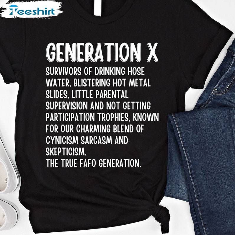 New Rare Generation X Sweatshirt , Groovy Gen X Shirt Unisex Hoodie