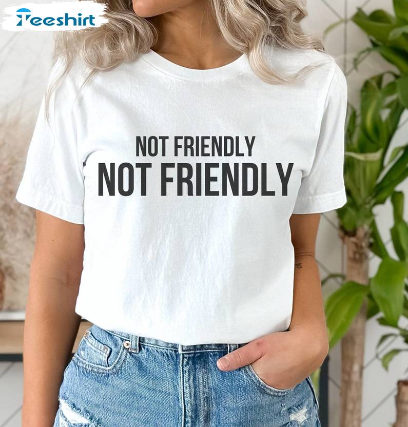 Creative Not Friendly Do Not Touch Shirt, Comfort Short Sleeve Sweater For Introverts Gift