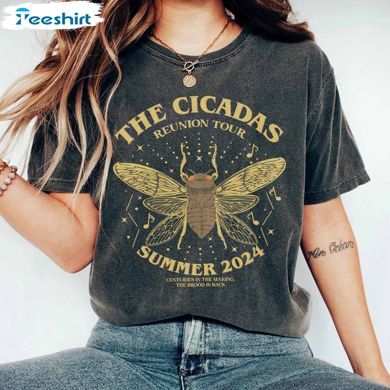 Cicada Summer 2024 Unisex Hoodie, Limited Cicada Comeback Tour Shirt Short Sleeve