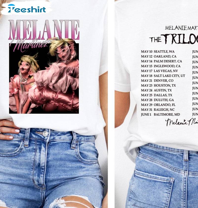 Comfort Melanie Martinez Shirt, Limited Melanie Martinez The Trilogy Tour 2024 T Shirt Short Sleeve