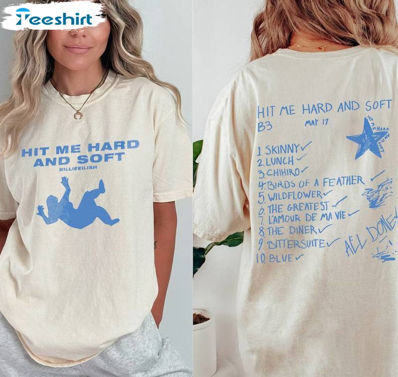 Hit Me Hard And Soft World Tour 2024 T Tee Tops , Billie Eilish Shirt Short Sleeve