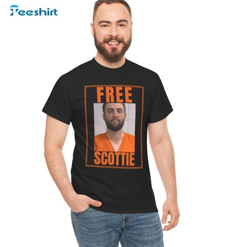 Vintage Free Scottie Scheffler Mug Shot T Shirt, Free Scottie Shirt Crewneck