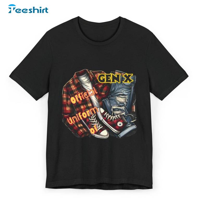 New Rare Gen X Shirt, Official Uniform Of Gen X Vintage Crewneck Tee Tops