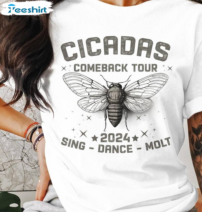 Cicada Trendy Sweatshirt , Limited Cicada Comeback Tour Inspirational Shirt Short Sleeve