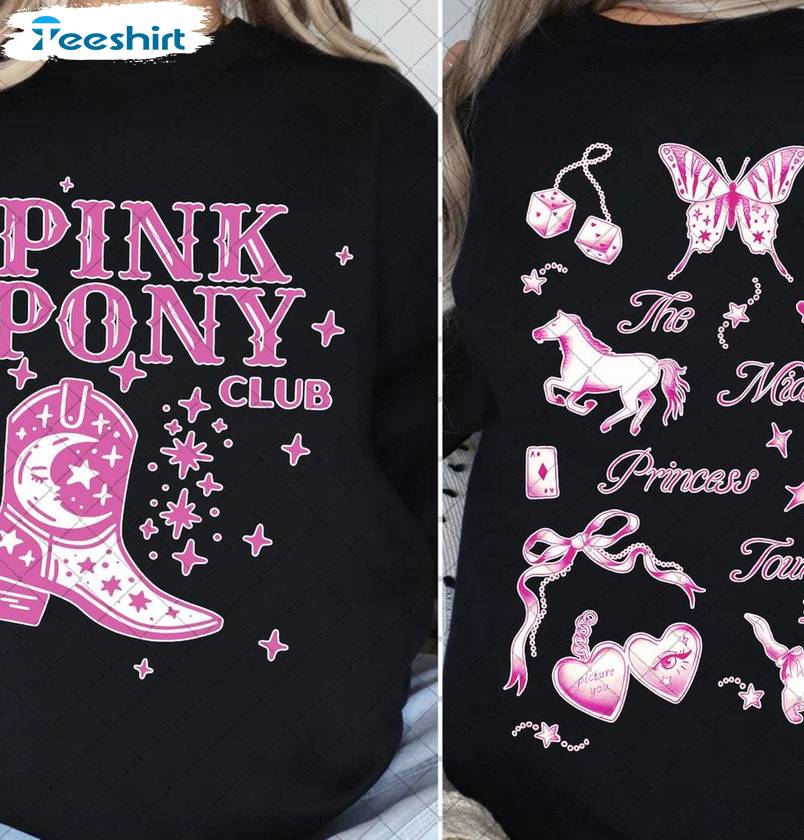 Groovy Pink Pony Club Rise And Fall Sweatshirt , Limited Chappell Roan Shirt Short Sleeve