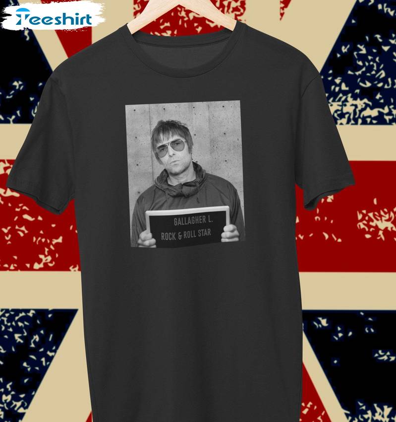 Trendy Liam Gallagher Shirt, Cool Design Short Sleeve Tee Tops Gift For Fans