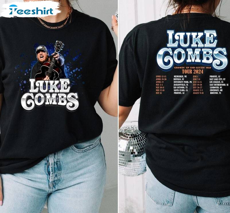 Limited Luke Combs World Tour Shirt, Luke Combs Groovy Unisex Hoodie Crewneck