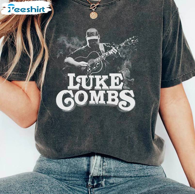 Retro Luke Combs World Tour Shirt, New Rare Western Short Sleeve Crewneck